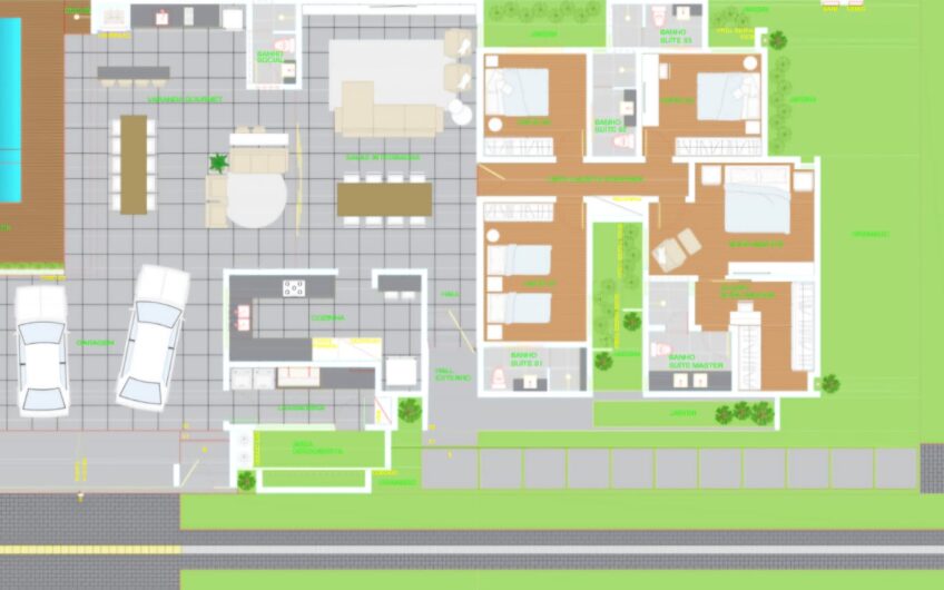 CASA ALTO PADRÃO EM CONSTRUÇÃO NO RESIDENCIAL VEREDAS- 3108