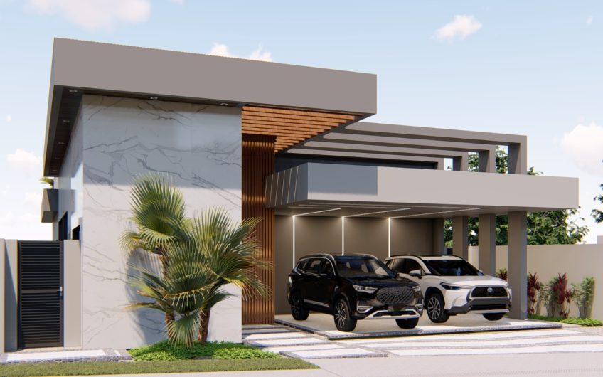 CASA DE ALTO PADRÃO EM CONSTRUÇÃO NO CONDOMINIO RESIDENCIAL VEREDAS – 3299