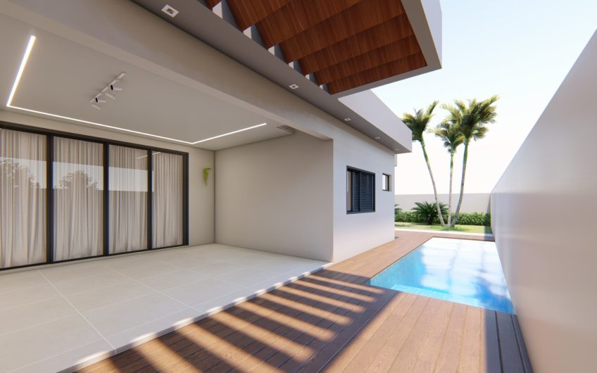 CASA DE ALTO PADRÃO EM CONSTRUÇÃO NO CONDOMINIO RESIDENCIAL VEREDAS – 3299